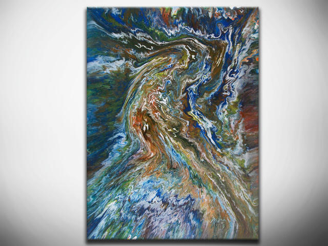 AS27 'Terra Forma', Acrylic on canvas, 30" x 40", Sold