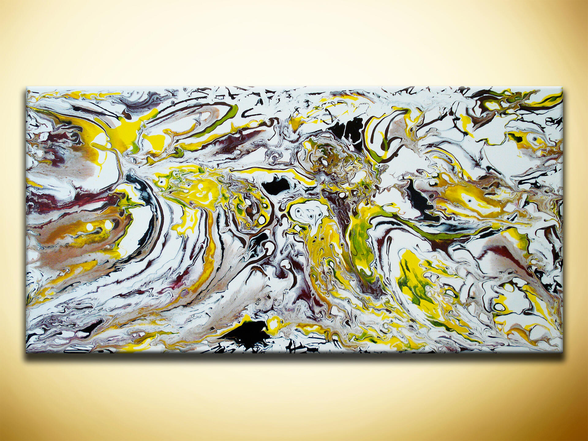 AS17, 'Earth Tides', Acrylic on canvas, 24" x 48", Sold