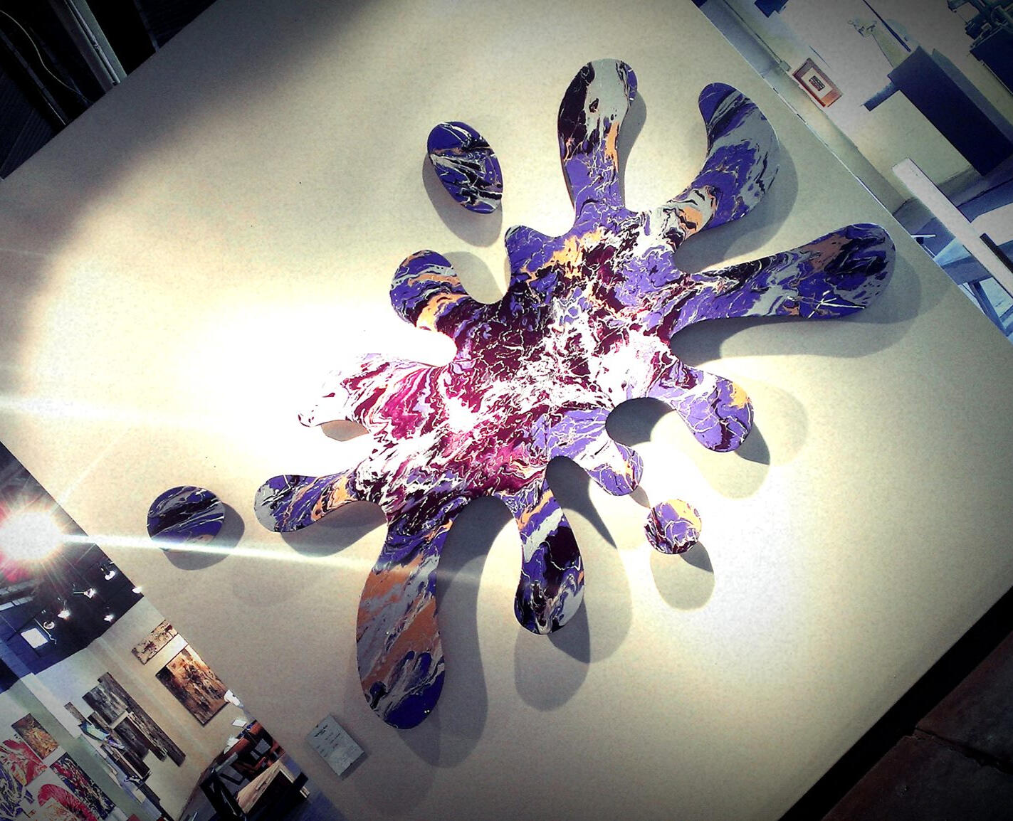 SS2 'Midnight Rain', $3250, Latex on wood panel,100" x 50" x 3" (approx)