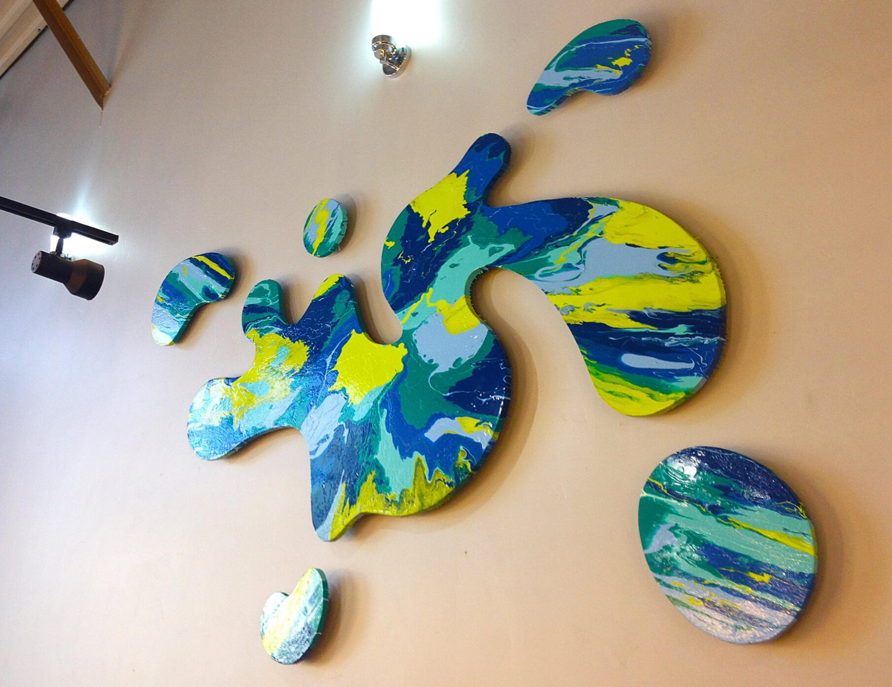 SS8 ‘Caribbean Dream’, $2850, Latex on wood panel, 108" x 48"