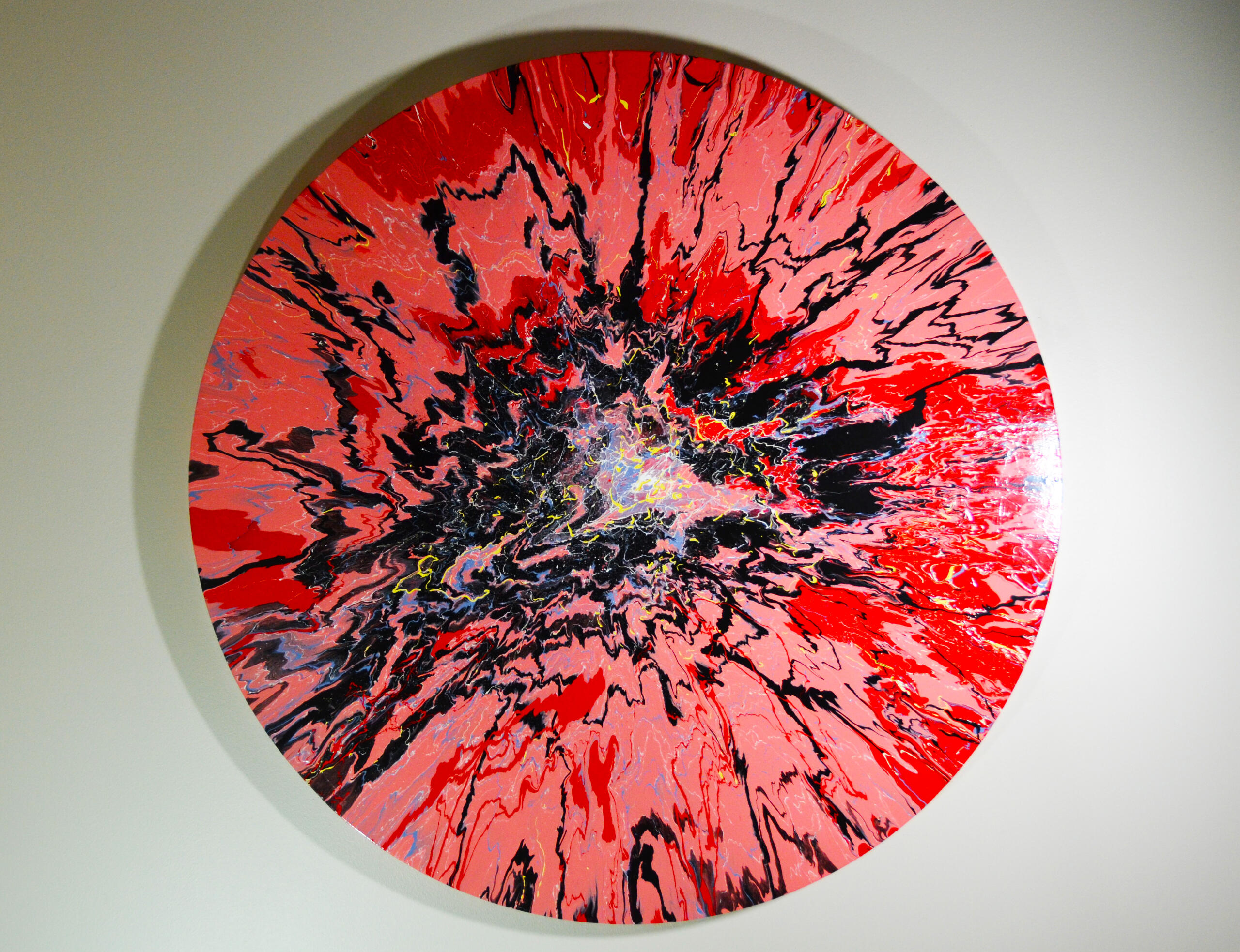 CS2 'Fissure', $1500, Acrylic on canvas, 48" diameter (122cm), 2" deep