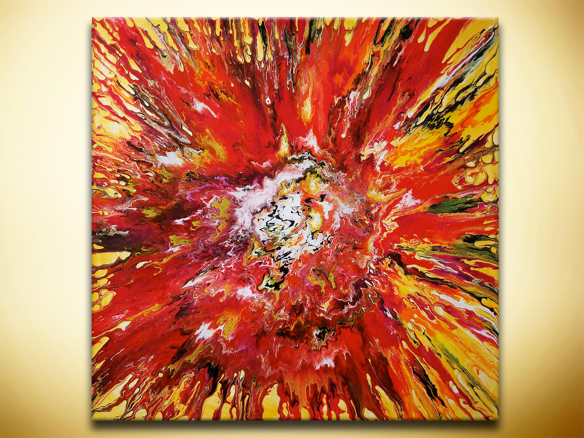 AS30 'Heart of Fire', $1400, Acrylic on canvas, 48" x 48" x 1.5"