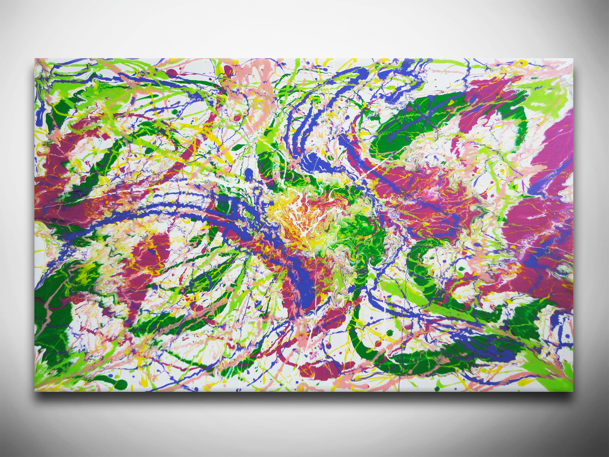 AS37 'Electric Bubblegum', $750, Acrylic on canvas, 30" x 48" x 1.5"
