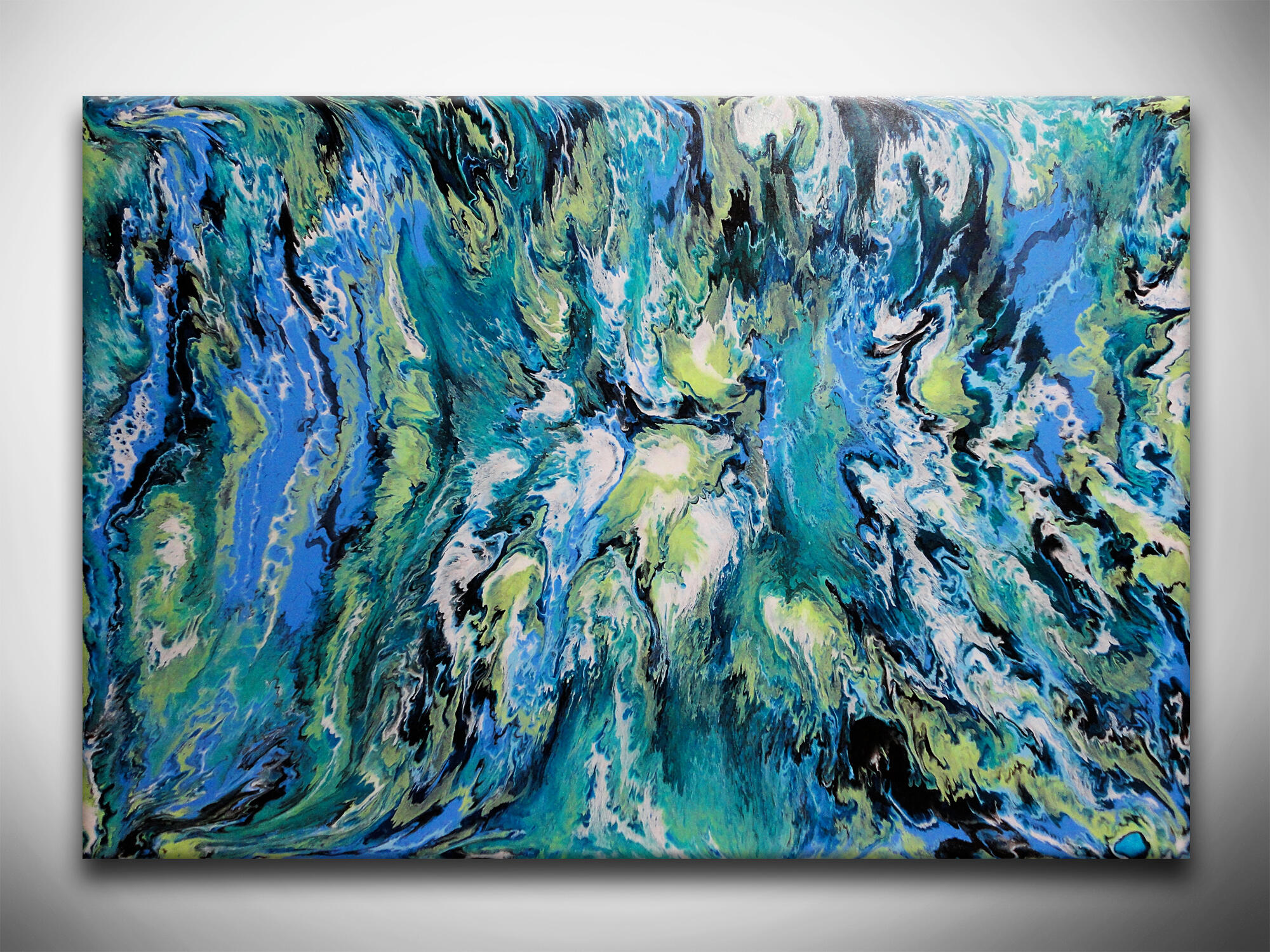 AS34 'Alcedonia', $800, Acrylic on canvas, 27" x 39" x 1.5"