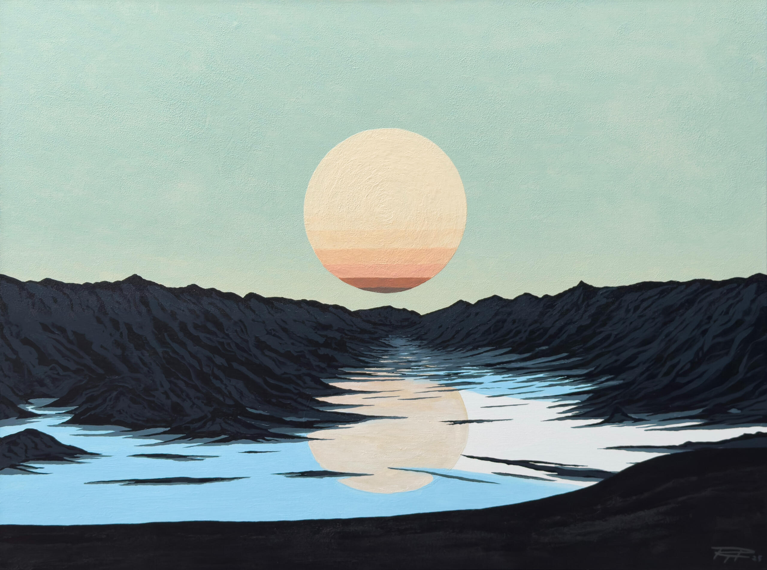 'The Lake on Tau Ceti', 30" x 40"